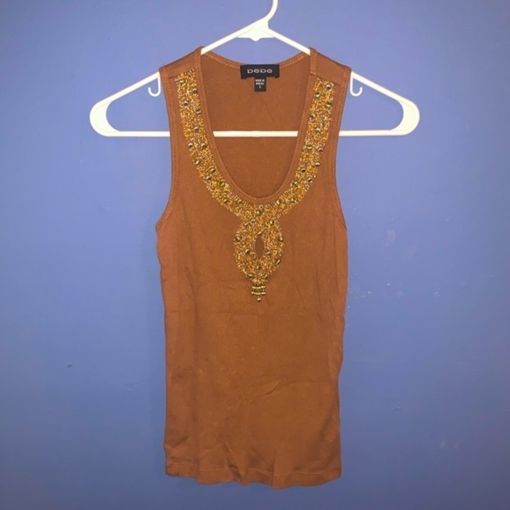 Brown tank top size small